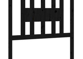 Wezgłowie łóżka czarne 96x4x100 cm lite drewno sosnowe WM-818654