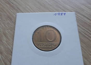 10 złotych 1989 r.i 1990 r.-mennicze-mosiądz
