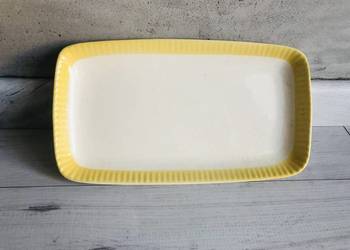 Patera tacka ceramiczna półmisek VERA PRL żółty naczynie