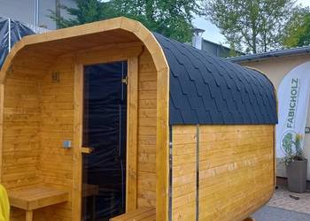 Sauna Ogrodowa CUBE 3m z piecem na drewno  dostępna od ręki