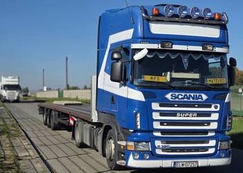 Platforma mega 2016 najazdy, scania 2009 zestaw manual low deck