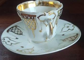 Filiżanka. Secesja. Biało- złota. Bez sygnatury. Filiżanka. Secesja. Biało- złota. Bez sygnatury.