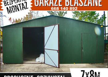 Zielony Garaż Blaszany Dwuspadowy | Garaże Blaszane - GRZYWSTAL