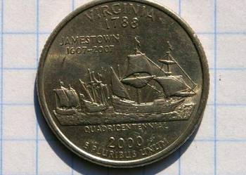 25 CENTÓW ( QUARTER DOLLAR ) 2000 ROK ( P ) - USA 25 CENTÓW ( QUARTER DOLLAR ) 2000 ROK ( P ) - USA