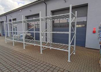 Regał magazynowy półkowy H200cm warsztatowy długi 865cm garaż magazyn