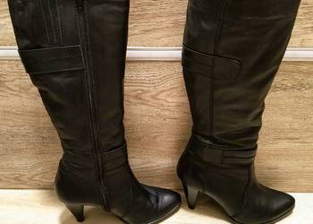 Sprzedam kozaki damskie zimowe ocieplane - rozmiar 38, skóra naturalna