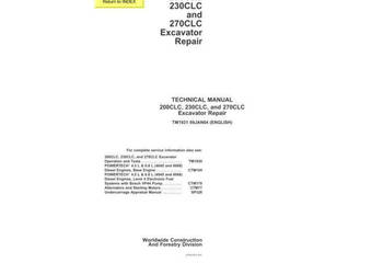 JOHN DEERE 200CLC, 230CLC, 270CLC INSTRUKCJA NAPRAW