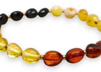 Bransoletka BURSZTYN bałtycki cytryna, koniak, mleko, wiśnia #883