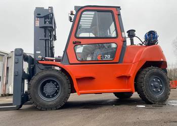 7 tonowy Spalinowy Wózek widłowy NOWY- Gazowy Przesuw boczny Kabina