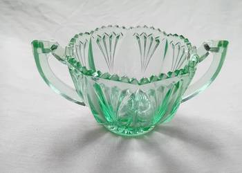 Zielona cukierniczka art deco, Karhula - Finlandia, lata 20-e XX w.