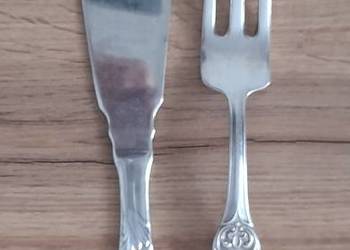 Vintage Skandynawskie Platerowane Sztućce do Ryb.