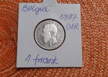 moneta srebrna Belgii z 1887r