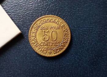 Stare monety 50 centym 1922 Francja