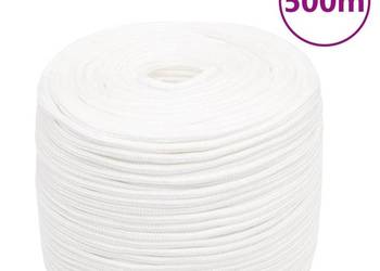 vidaXL Linka żeglarska, biała jednolita, 10 mm, 500 m(SKU:152563)