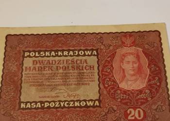Banknot 20 marek polskich z 1919r seria II FH