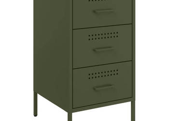 Szafka nocna oliwkowa 36x39x68 cm stal WM-843086