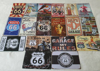 METALOWA TABLICZKA SZYLD RETRO CLASSIC GARAŻ CAŁA KOLEKCJA