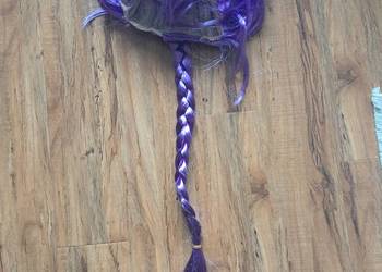 nowa fioletowa peruka z długim 80 cm warkoczem dla fanów cosplay. brak metk