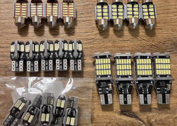 Żarówki oświetlenia wnętrza LED, mocne, białe światło - 22szt. Nowe!