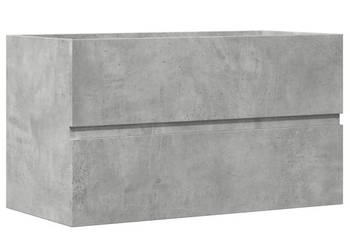 Szafka pod umywalkę szarość betonu 90x385x45 cm płyta WM-856248