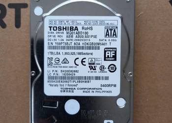 Dysk do laptopa 1TB SATA 2,5cala TOSHIBA MQ01ABD100 mało używany
