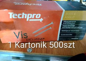 Wkręty do drewna firmy TECHPRO 500szt