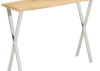 Stolik konsolowy z naturalną krawędzią 105x33x76 cm mango WM-372764