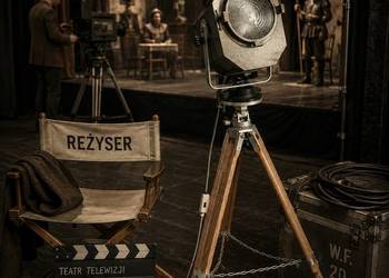 Lampa teatralna PRL Vintage loft