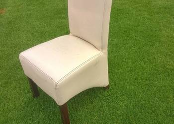 Krzesła do salonu, jadalni, 8 sztuk beżowe