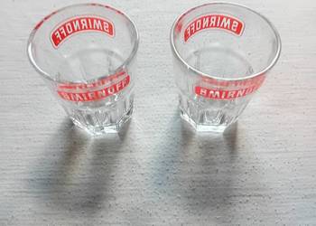 Dwa kieliszki reklamowe Smirnoff  50 ml. Arcoroc France z lat 90ych.