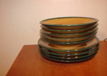 Chodzież porcelitowy talerzyk, spodek