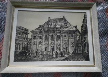 Jan Kulikowski - litografia "Pałac pod blachą"