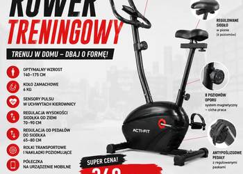 Rower Treningowy Rowerek Stacjonarny Do Ćwiczeń Magnetyczny ACTI-FIT