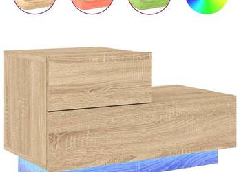 vidaXL Szafka nocna z oświetleniem LED, dąb sonoma(SKU:836779)