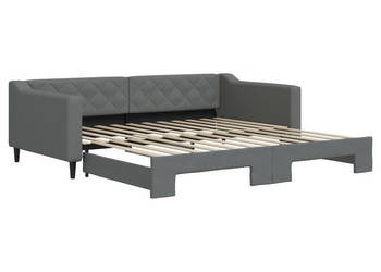 Sofa rozsuwana ciemnoszara tkanina 100x200 cm WM-3197432
