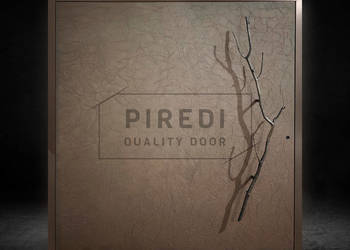 Piredi PIVOT Modesto 2 – Drzwi pivot pokryte brązowym ciekłym metalem