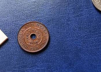 Stare monety 1/2 pens 1964 Rodezja i Nasa