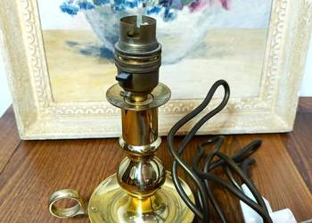 Lampa mosiężna z lichtarzem