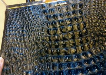 Gino Rossi maxi duża torba shopper z naturalnej skóry krokodyl