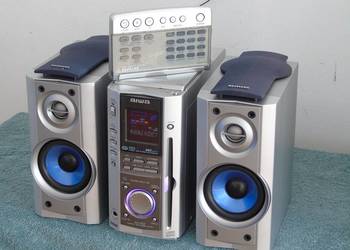 Wieża audio Aiwa XR-MS3 z kolumnami i pilotem. WYSYŁKA.