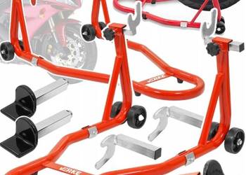 2x STOJAK MOTOCYKLOWY PODNOŚNIK NA PRZÓD TYŁ MOTOCYKL MOTOR PRZEDNI TYLNI