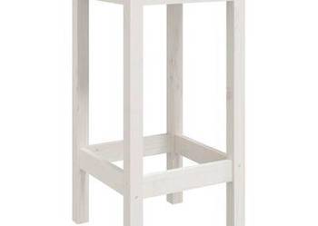 vidaXL Stołki barowe, 2 szt., białe, 40x40x78 cm, lite drewno so(SKU822138)