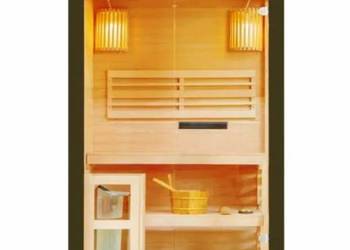 Sauna fińska sucha szklana nowa 2os piec 230V + sterownik MAŁA
