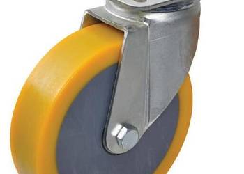 Koło skrętne PU Ø 85x30 mm podstawa montażowa: 100x105 mm nośność 200 kg R…