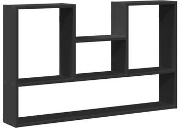 Półka ścienna czarna 99x15x60 cm materiał drewnopochodny WM-853237