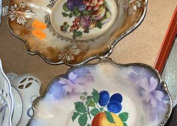 Patera owalna.  Półmisek, z opalizowanej porcelany.  Z pięknym dekorem.   S Patera owalna.  Półmisek, z opalizowanej porcelany.  Z pięknym dekorem.   S