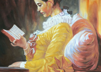 Obraz Dziewczyna czytająca książkę - Jean-Honore Fragonard