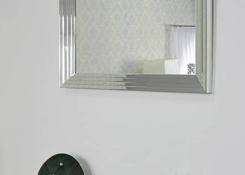 Lustro glamour w srebrnej ramie 0522-02 dekoracyjne salon