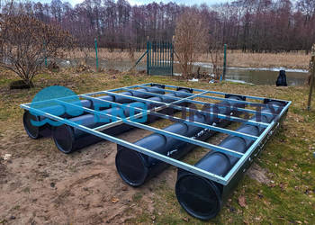 OD RĘKI - Pomost pływający, platforma pływająca, ponton 3x3m - 9mkw