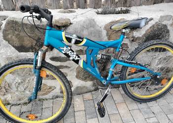 X-ray wheelworx niebiesko czarny rower dziecięcy kola 24 pełna amortyzacja